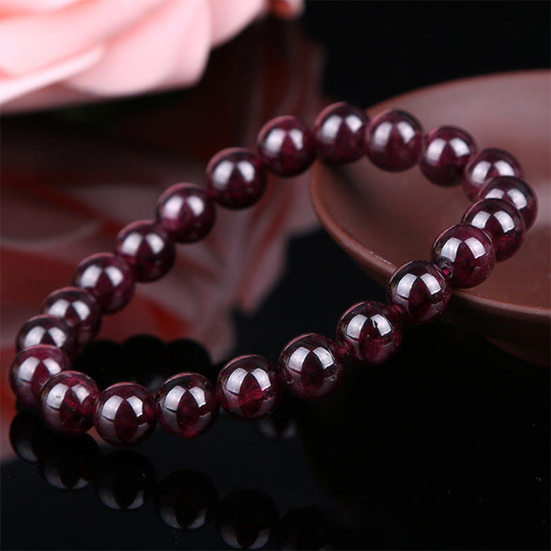 Karma Stone Natural Garnet Bead Passion Bracelet