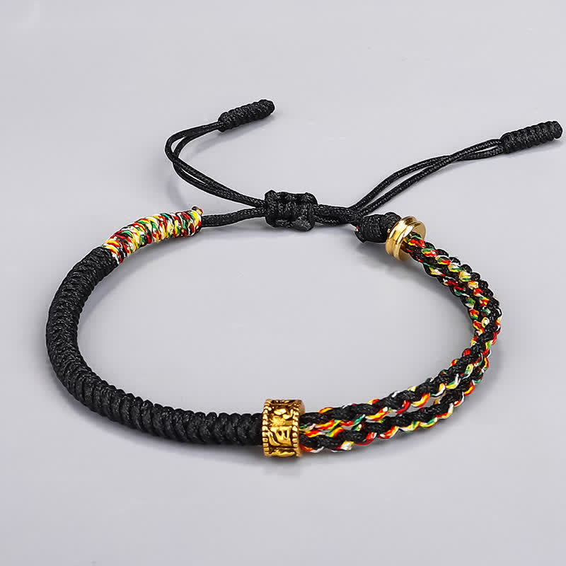 Karma Stone Om Mani Padme Hum Protection Luck String Bracelet