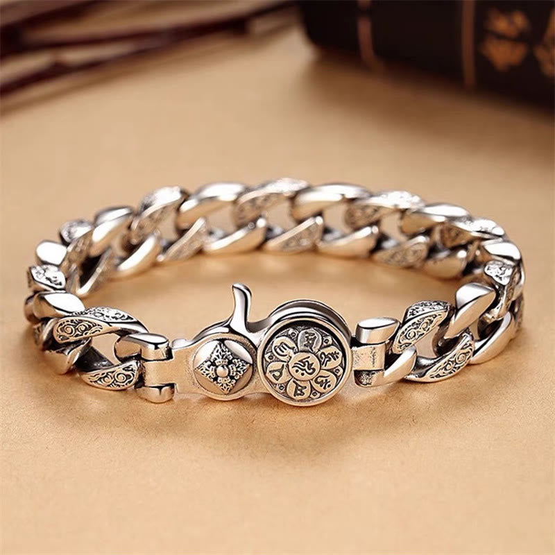Karma Stone Tibet Om Mani Padme Hum Double Dorje Vajra Creativity Mens Buddha Bracelet