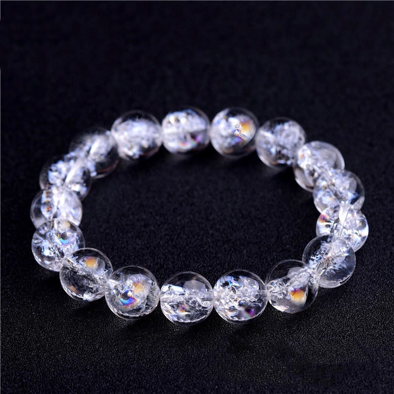 Karma Stone Natural White Crystal Protection Healing Bracelet