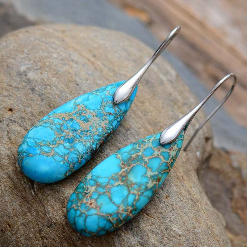 Karma Stone Emperor Stone Crystal Happiness Earrings