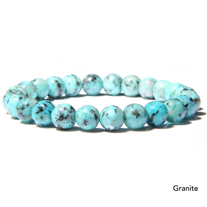 Karma Stone Natural Agate Stone Crystal Balance Beaded Bracelet