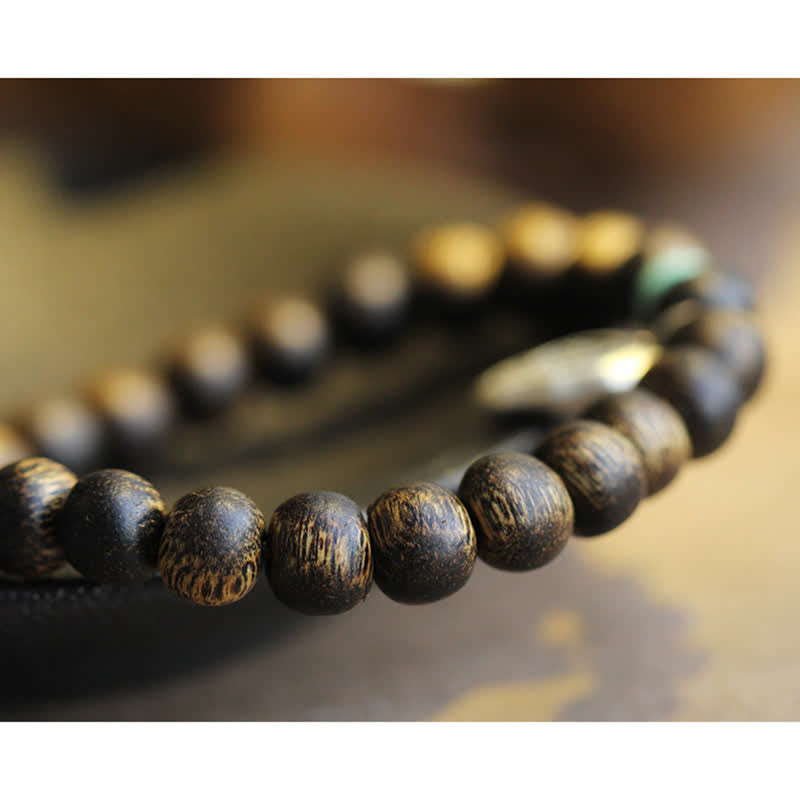 Karma Stone Vietnam Qinan Agarwood Turquoise Balance Strength Bracelet