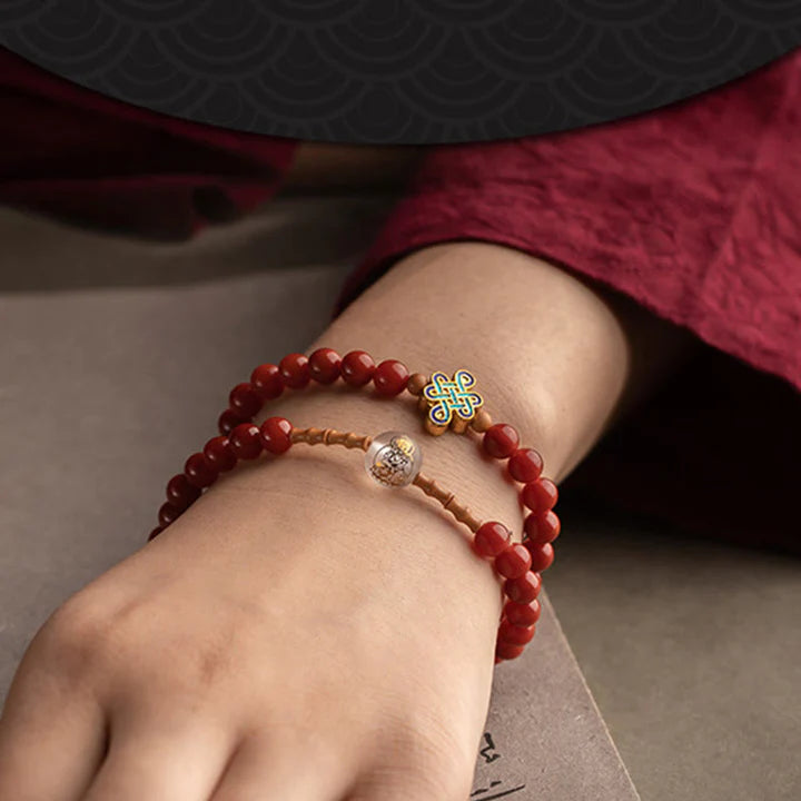Karma Stone Chinese Zodiac Amulet Blessing Double Layer China Lucky Bracelet