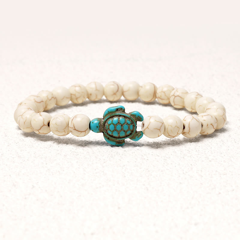 Karma Stone Natural Stone Sea Turtle Turquoise Blessing Bracelet