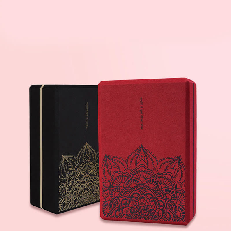 Karma Stone Tibetan Mandala Mindful Soft Non-Slip Foam Yoga Block