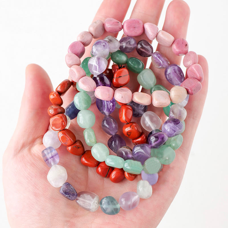 Karma Stone Natural Irregular Shape Crystal Stone Spiritual Awareness Bracelet