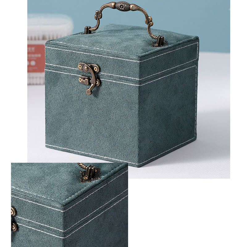 Karma Stone Jewelry Box Organizer Three-Layer Jewelry Storage Box Flannel Gift Box