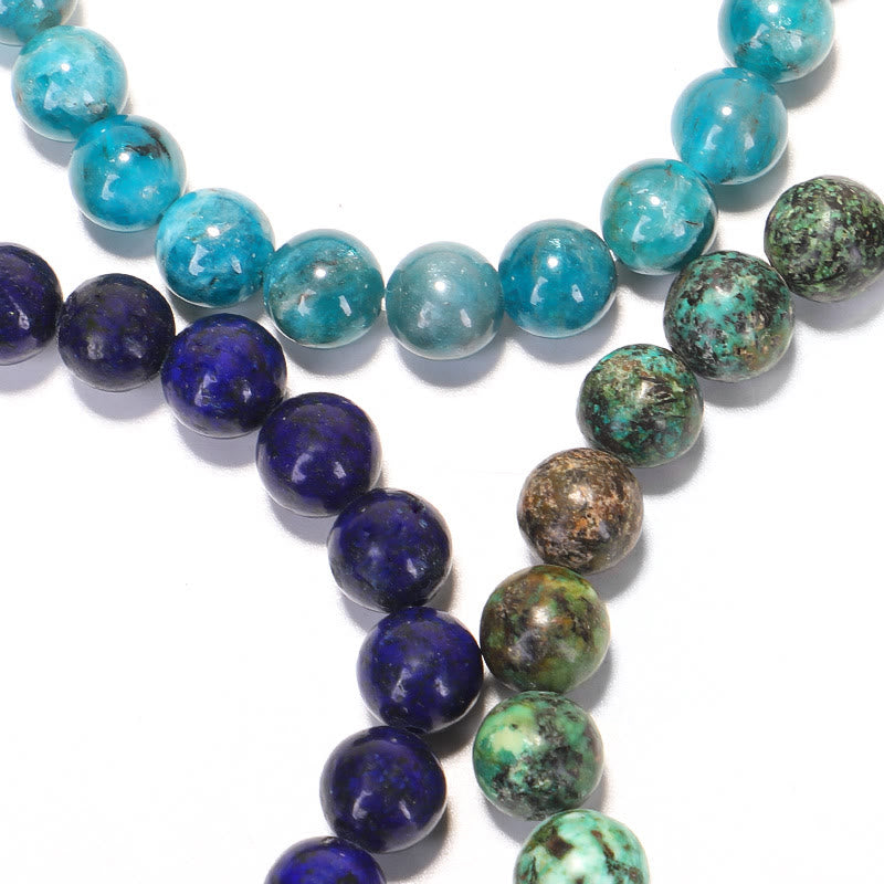 Karma Stone Natural Lazurite Pietersite Unakite Om Mani Padme Hum Bead Positive Bracelet
