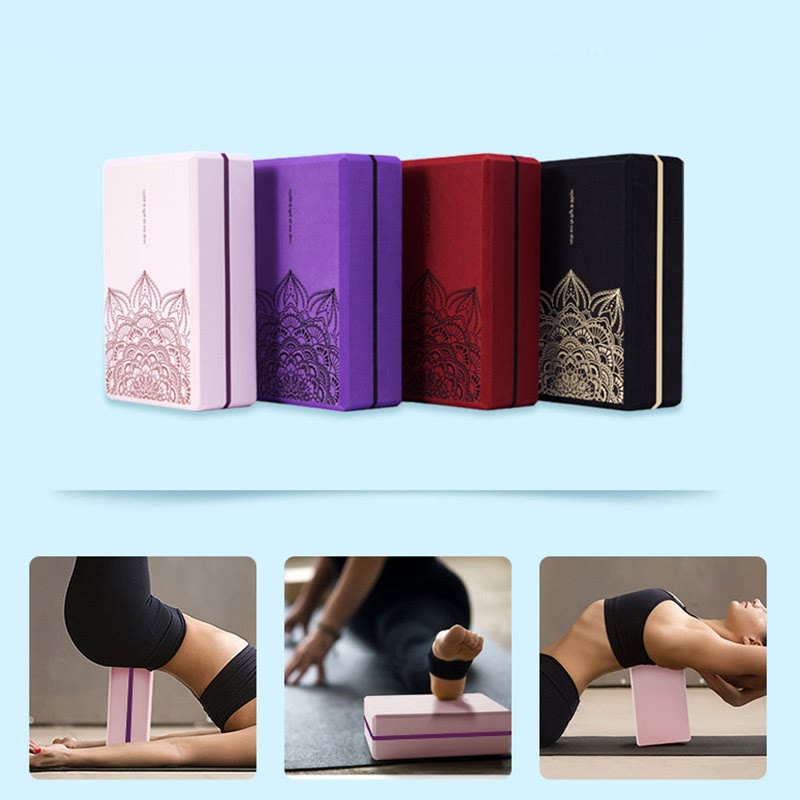 Karma Stone Tibetan Mandala Mindful Soft Non-Slip Foam Yoga Block