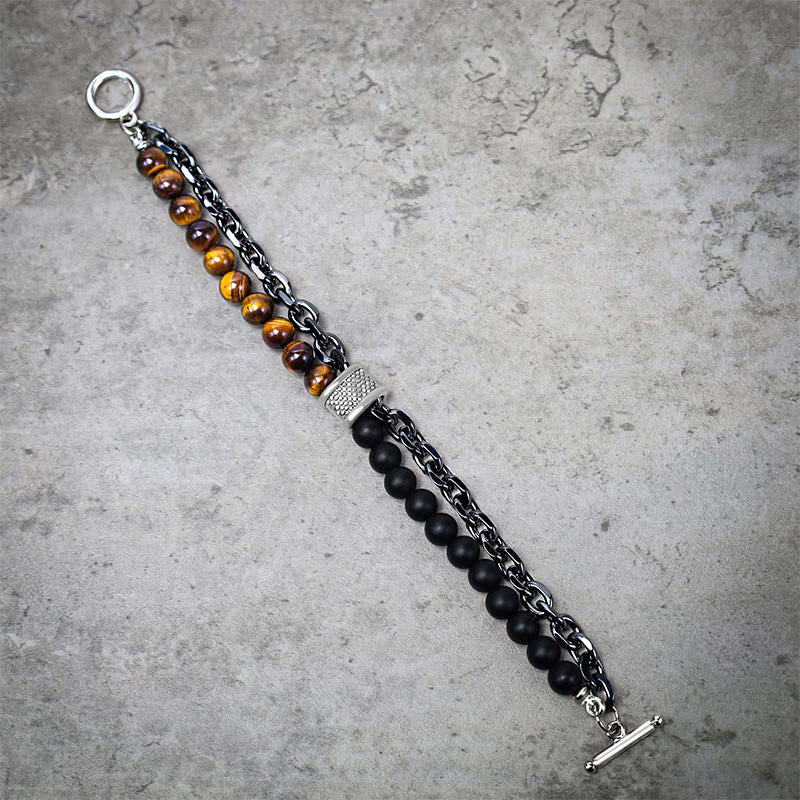 Karma Stone Natural Tiger Eye Lazurite Protection Bracelet