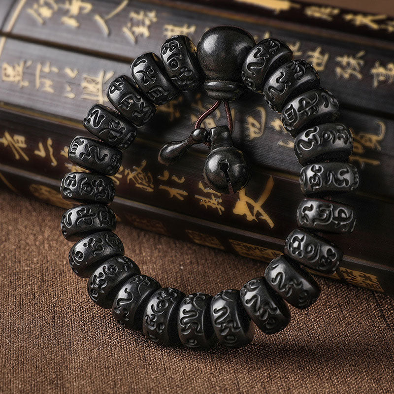Karma Stone Tibetan Lightning Strike Wood Protection Bracelet