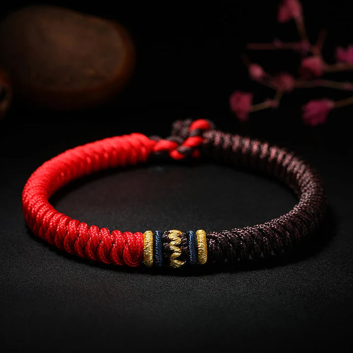 Karma Stone Tibetan Handmade Multicolored Thread King Kong Knot Strength Braid String Bracelet