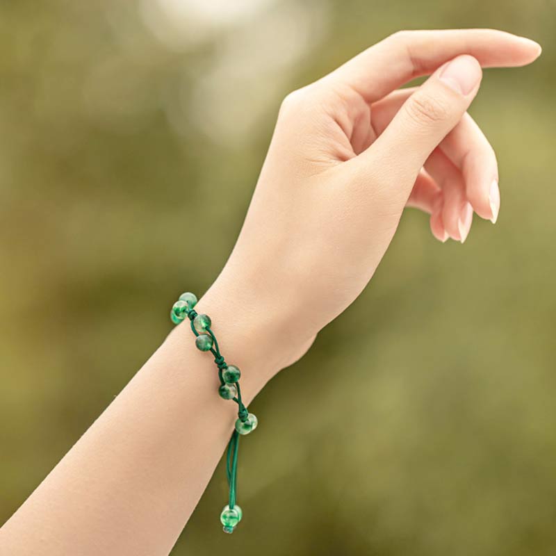 Karma Stone Red Agate Moss Agate Cinnabar Calm Bracelet
