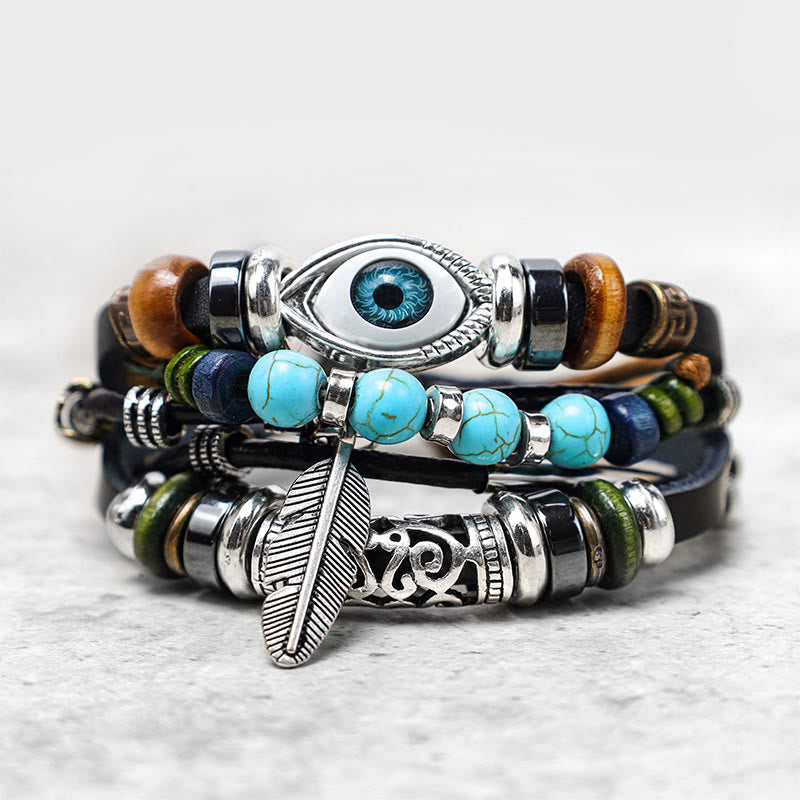 Karma Stone Tibetan Turquoise Evil Eye Purification Bracelet