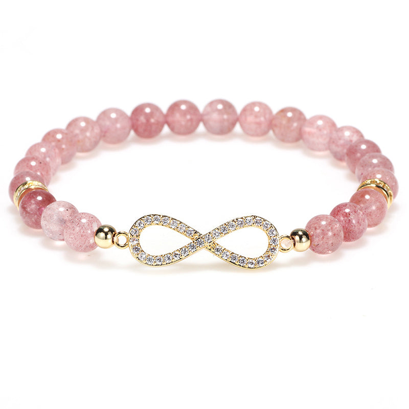 Karma Stone Natural Strawberry Quartz Positivity Healing Bracelet