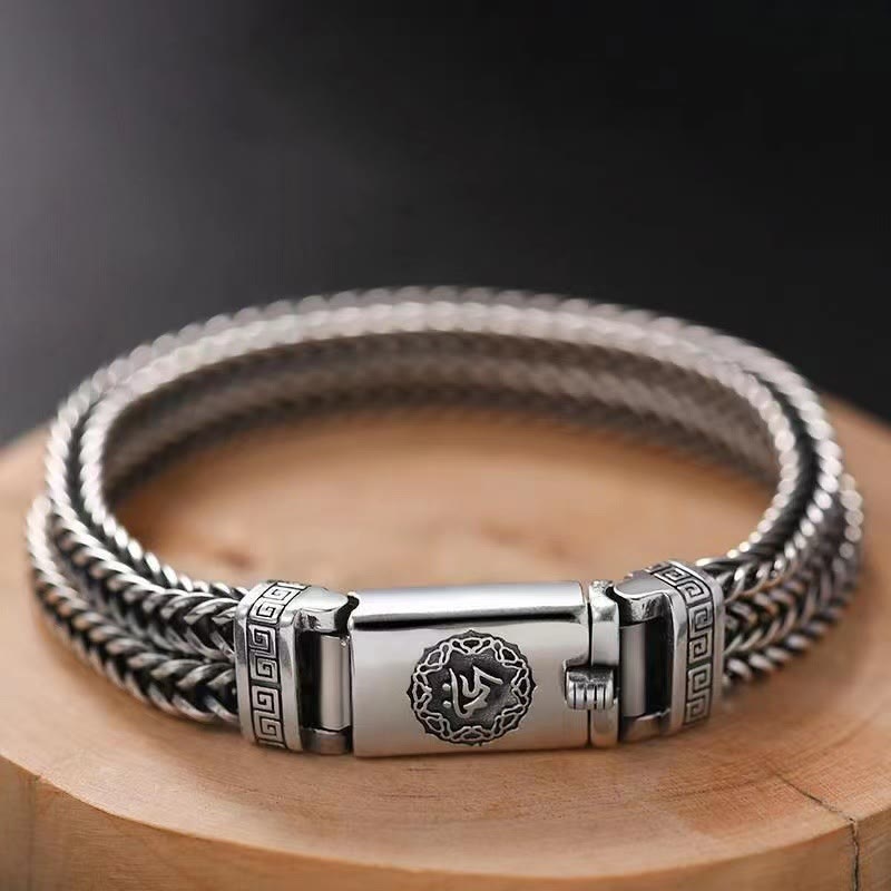 Karma Stone Om Mani Padme Hum Purity Peace Braid Style Bracelet