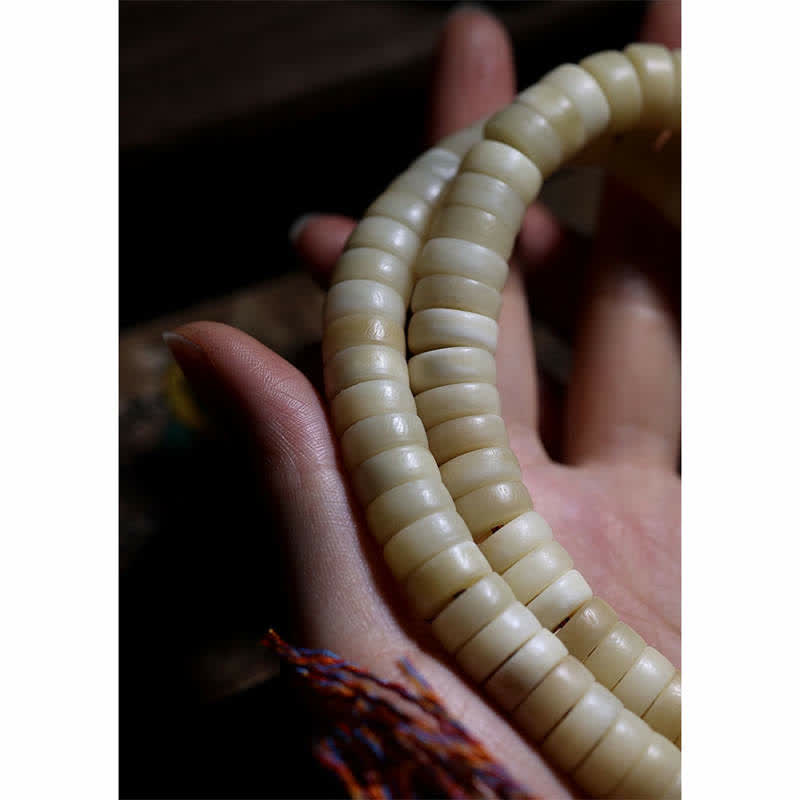 Karma Stone Tibetan 108 Mala Beads Yak Bone Balance Strength Mala Bracelet