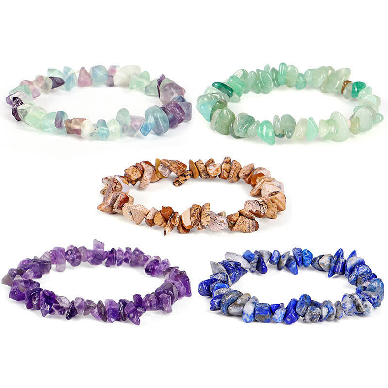 Karma Stone Amethyst Lazurite Various Crystal Stone Healing Positive Bracelet