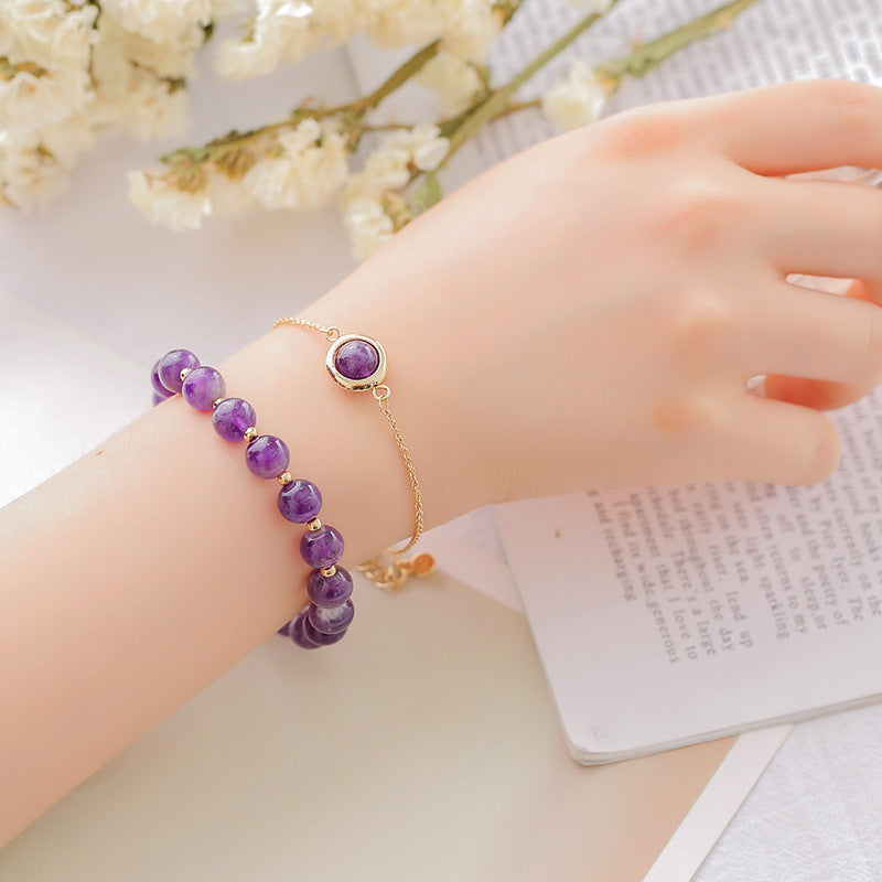 Karma Stone Sun Stone Strawberry Quartz Crystal Positive Bracelet