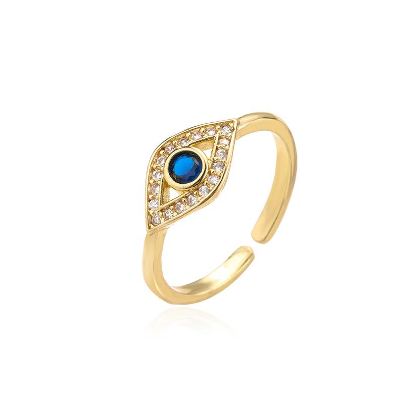 Karma Stone Evil Eye Protection Blessing Copper Ring