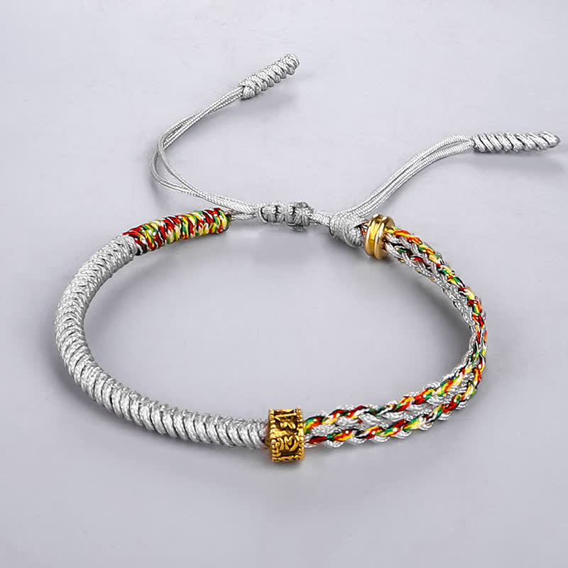 Karma Stone Om Mani Padme Hum Protection Luck String Bracelet