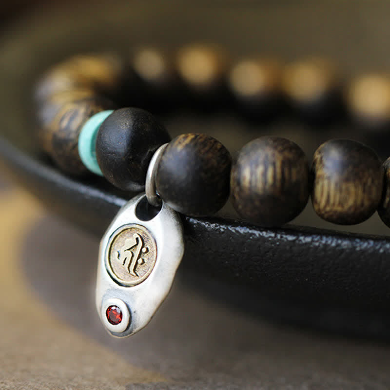 Karma Stone Vietnam Qinan Agarwood Turquoise Balance Strength Bracelet