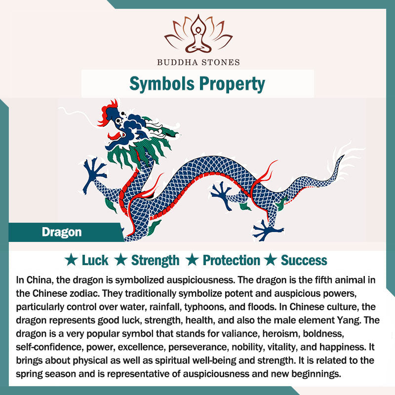 Karma Stone Nordic Dragon Handmade Amulet Luck Protection Chain Bracelet