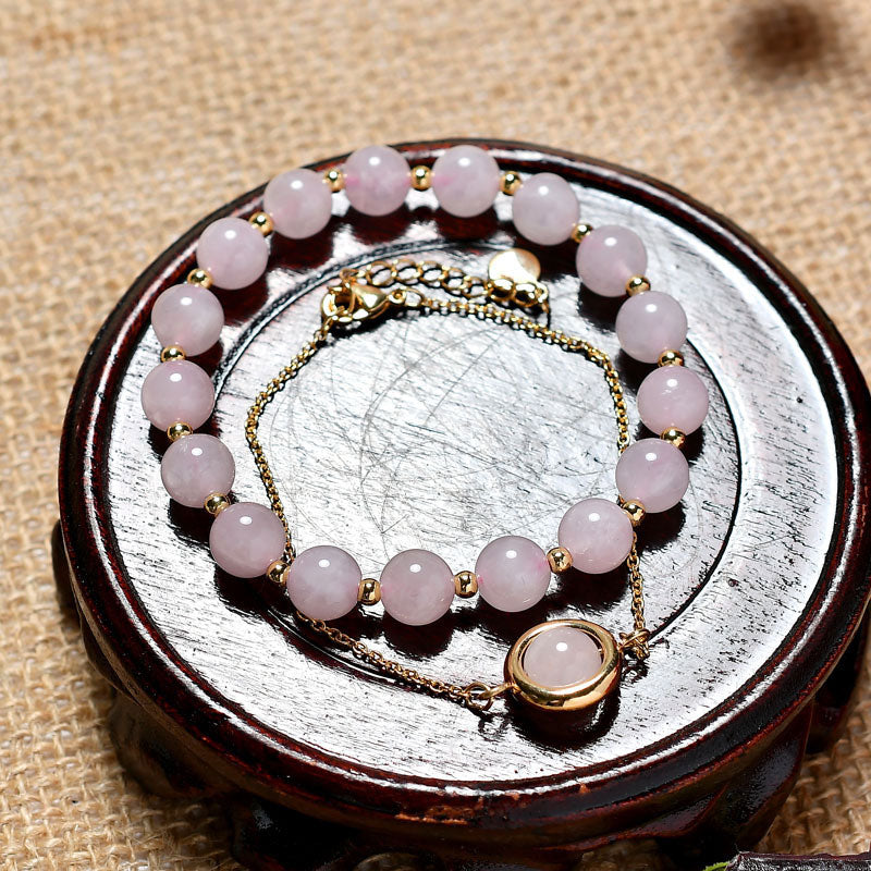 Karma Stone Sun Stone Strawberry Quartz Crystal Positive Bracelet