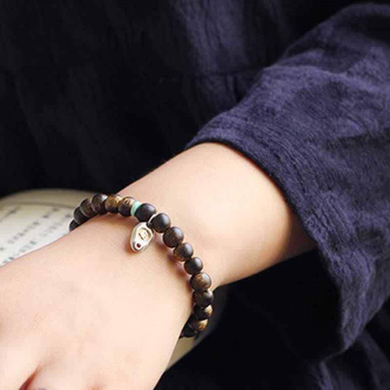 Karma Stone Vietnam Qinan Agarwood Turquoise Balance Strength Bracelet