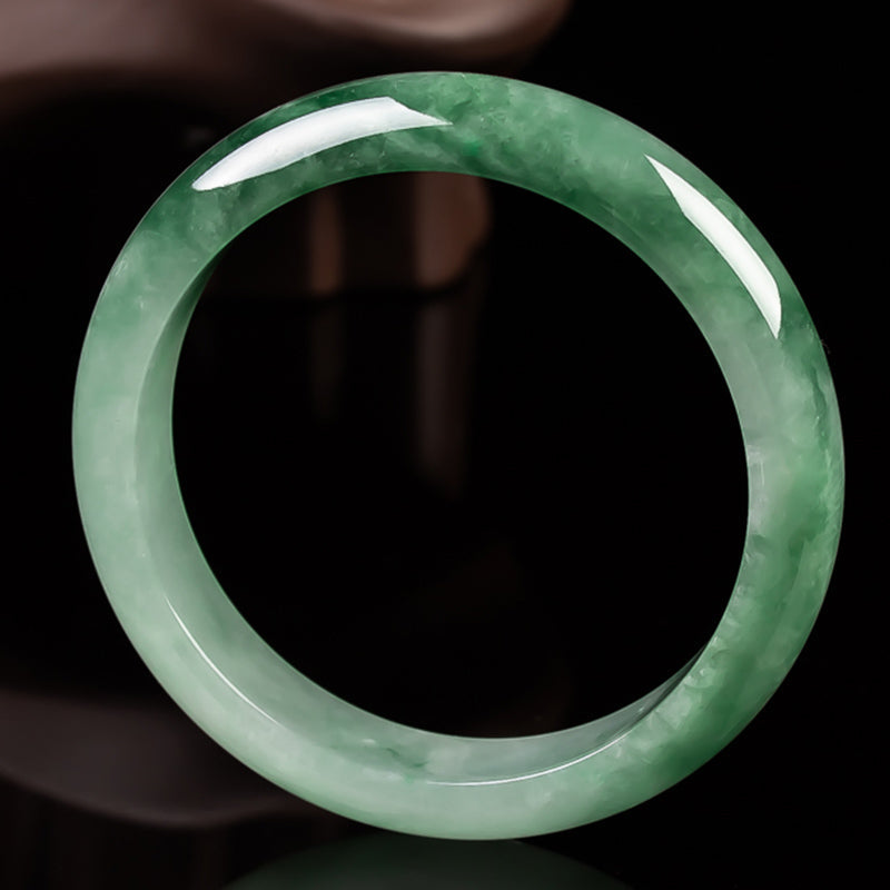 Karma Stone Natural Jade Fortune Blessing Bangle Bracelet