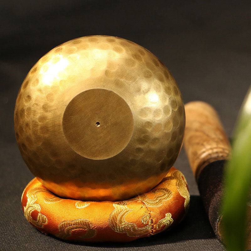 Karma Stone Tibetan Sound Bowl Handcrafted for Relaxation and Mindfulness Meditation Singing Bowl Set