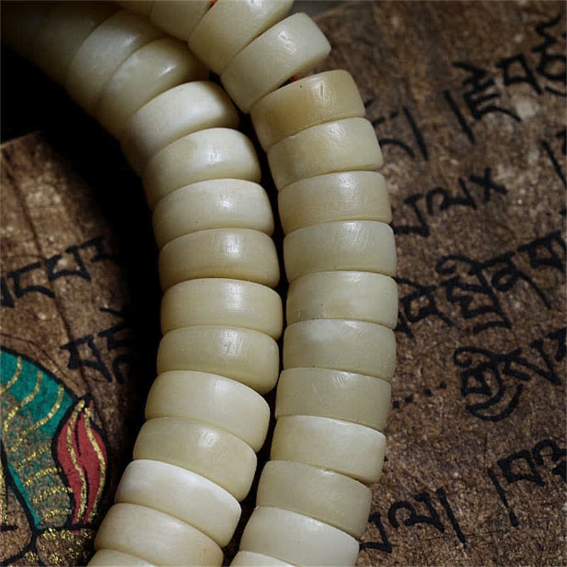 Karma Stone Tibetan 108 Mala Beads Yak Bone Balance Strength Mala Bracelet