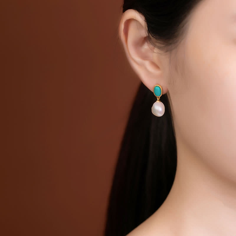 Karma Stone 925 Sterling Silver Pearl Turquoise Healing Ring Earrings Necklace Pendant