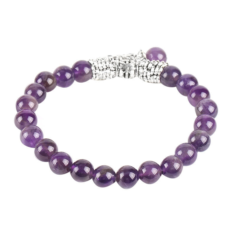 Karma Stone Natural Gemstone Tree of Life Lucky Charm Stretch Bracelet