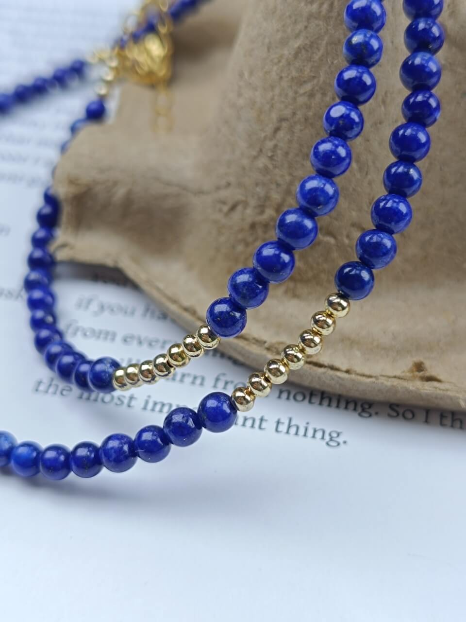 Lapis Lazuli Gourd Pearl Necklace Natural Freshwater Pearls, 925Sterling Silver