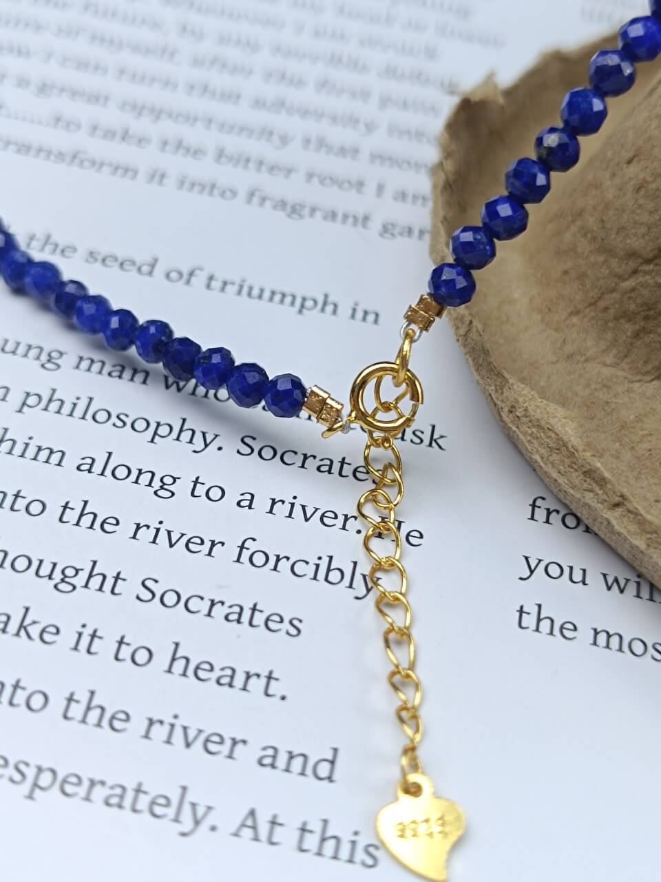 Lapis Lazuli Buddha Pendant Necklace Natural Freshwater Pearls, Sterling Silver