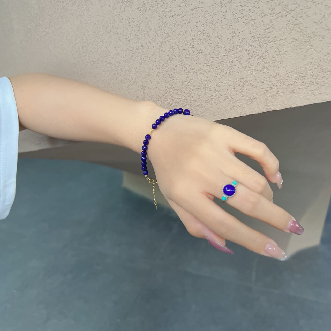 Lapis Lazuli and Turquoise Ring Turquoise, Sterling Silver