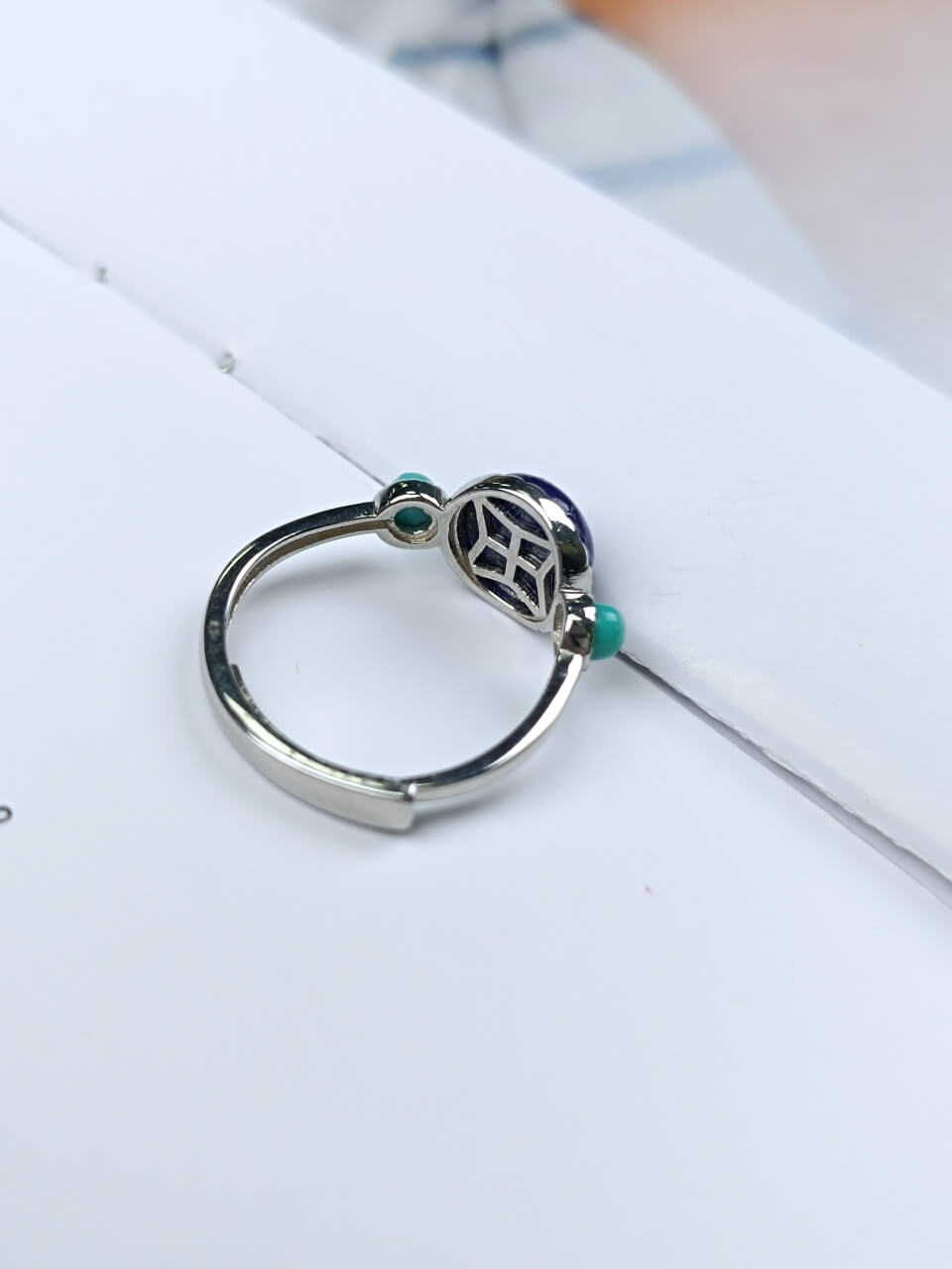 Lapis Lazuli and Turquoise Ring Turquoise, Sterling Silver