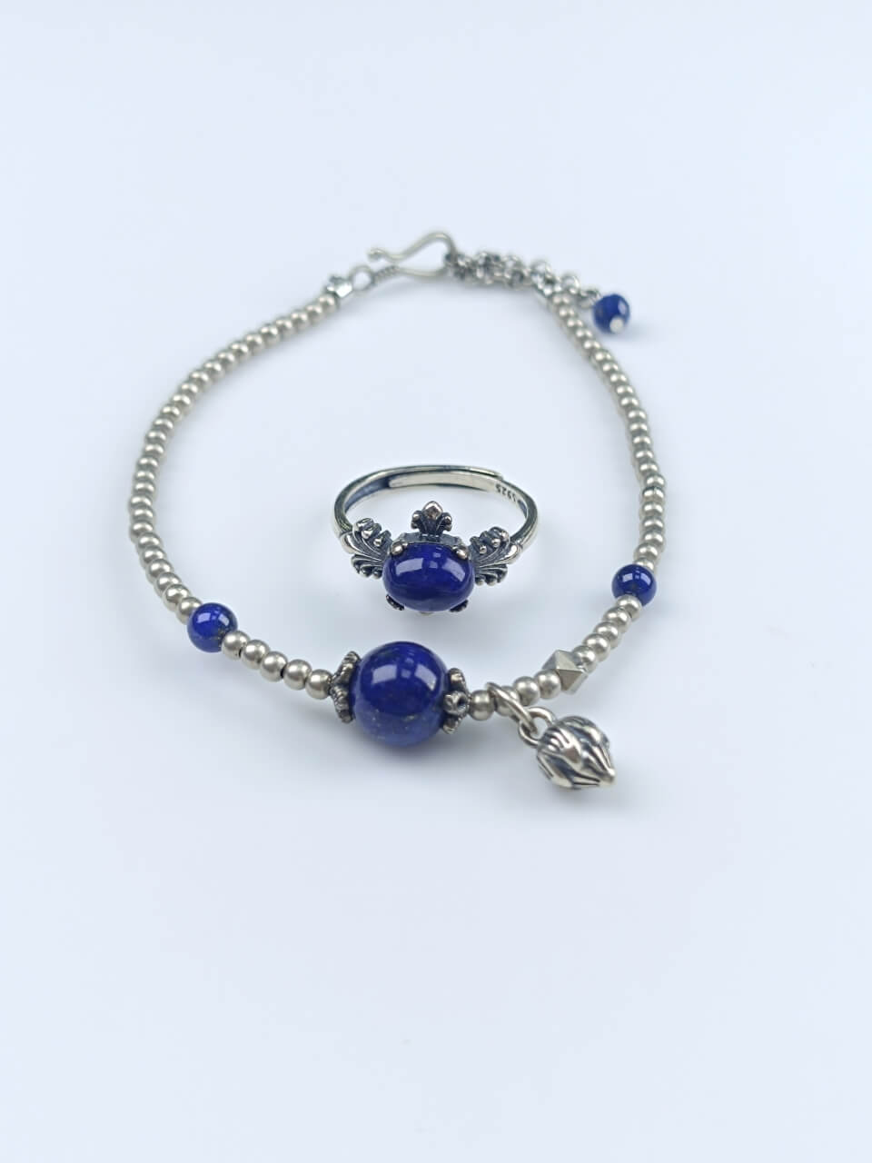 Lapis Lazuli and Silver Inlay Ring Sterling Silver