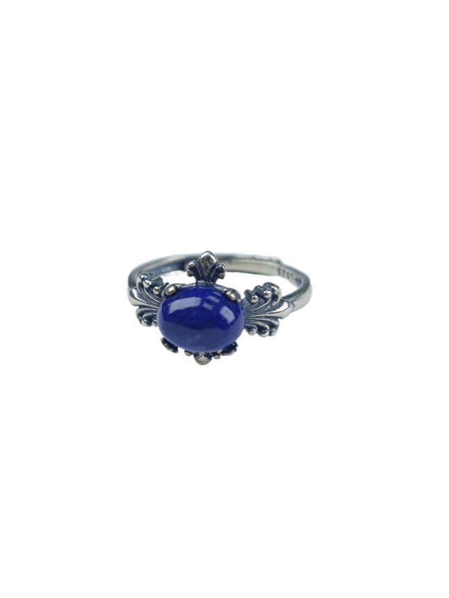 Lapis Lazuli and Silver Inlay Ring Sterling Silver