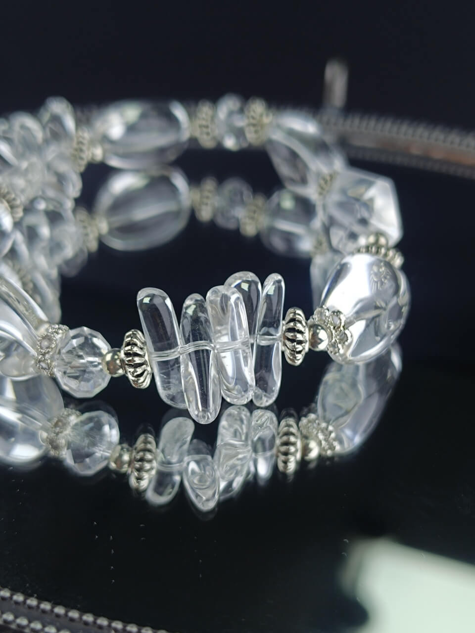 Karma Stone Unique-Shaped Purifying Clear Crystal Bracelet