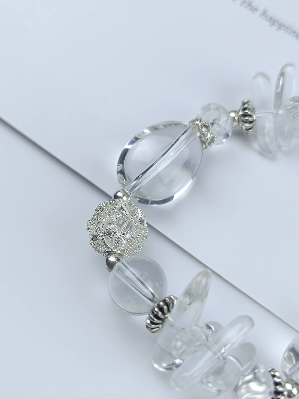Karma Stone Unique-Shaped Purifying Clear Crystal Bracelet