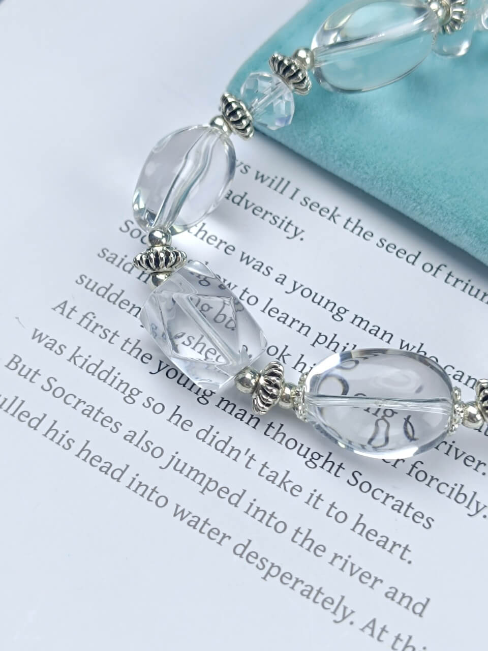 Karma Stone Unique-Shaped Purifying Clear Crystal Bracelet