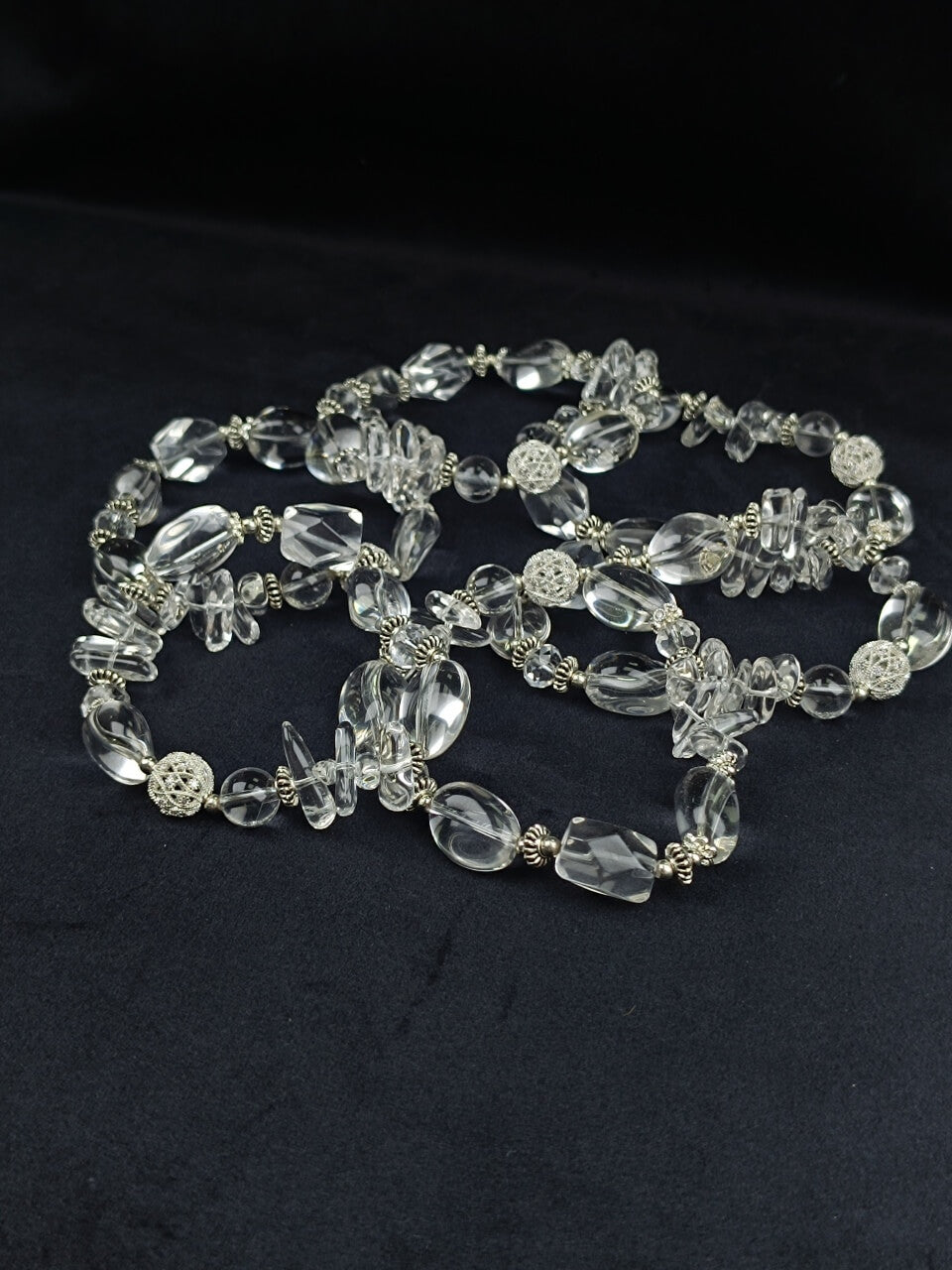Karma Stone Unique-Shaped Purifying Clear Crystal Bracelet