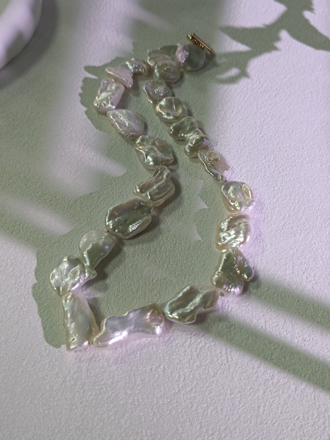Baroque Necklace Nucleus-Free Freshwater Pearls, Strong Luster