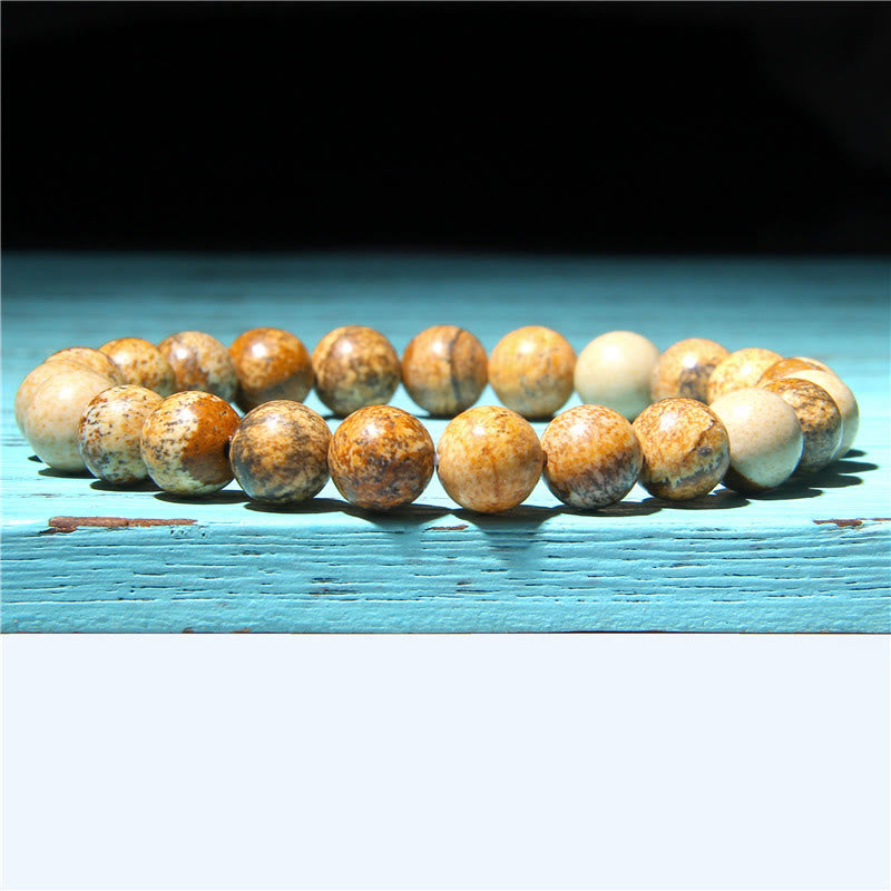 Karma Stone Natural Agate Stone Crystal Balance Beaded Bracelet