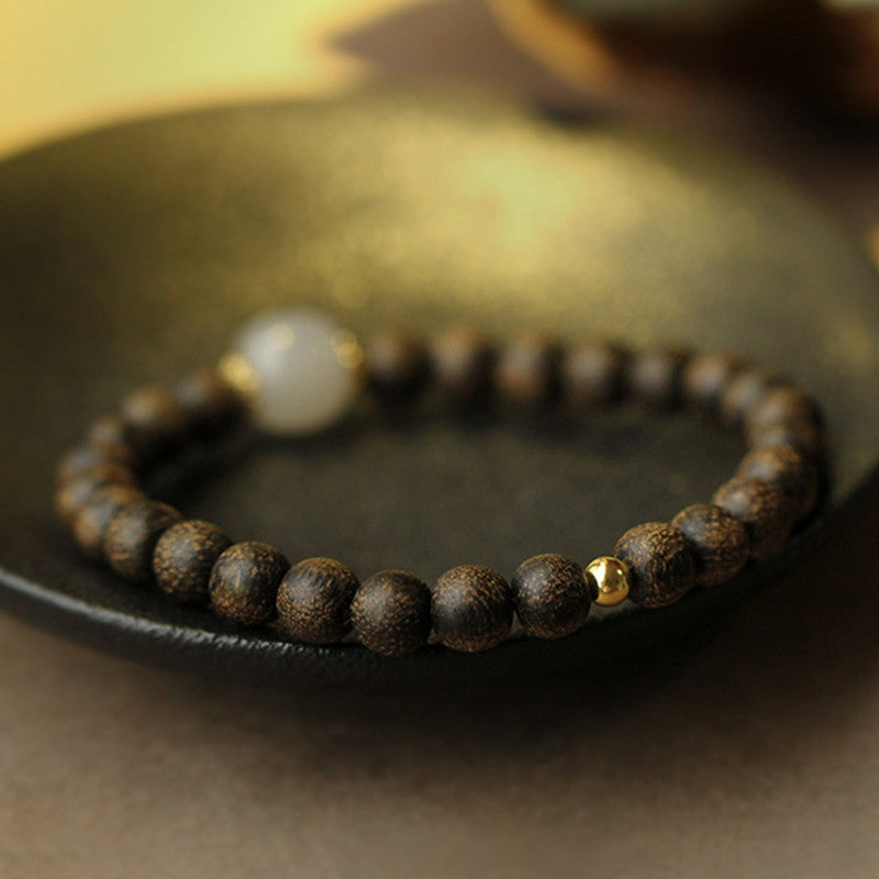 Karma Stone Agarwood Jade Strength Calm Bracelet