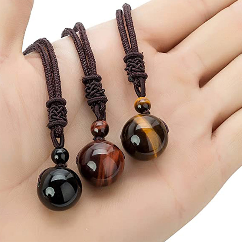Karma Stone Tibetan Tiger's Eye Protection Necklace
