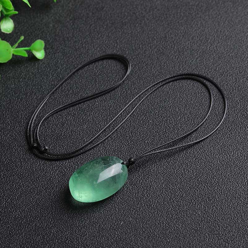 Karma Stone Green Fluorite Power Necklace Pendant
